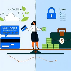 What is a line of credit, and how does it differ from loans?