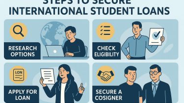 Steps to secure international student loans.