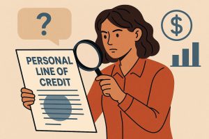 Understanding the terms of a personal line of credit.