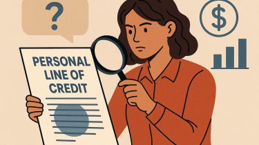 Understanding the terms of a personal line of credit.
