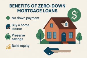 Benefits of zero-down mortgage loans.